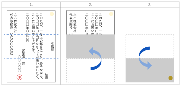 退職届と退蘇軾願の折り方